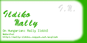 ildiko mally business card